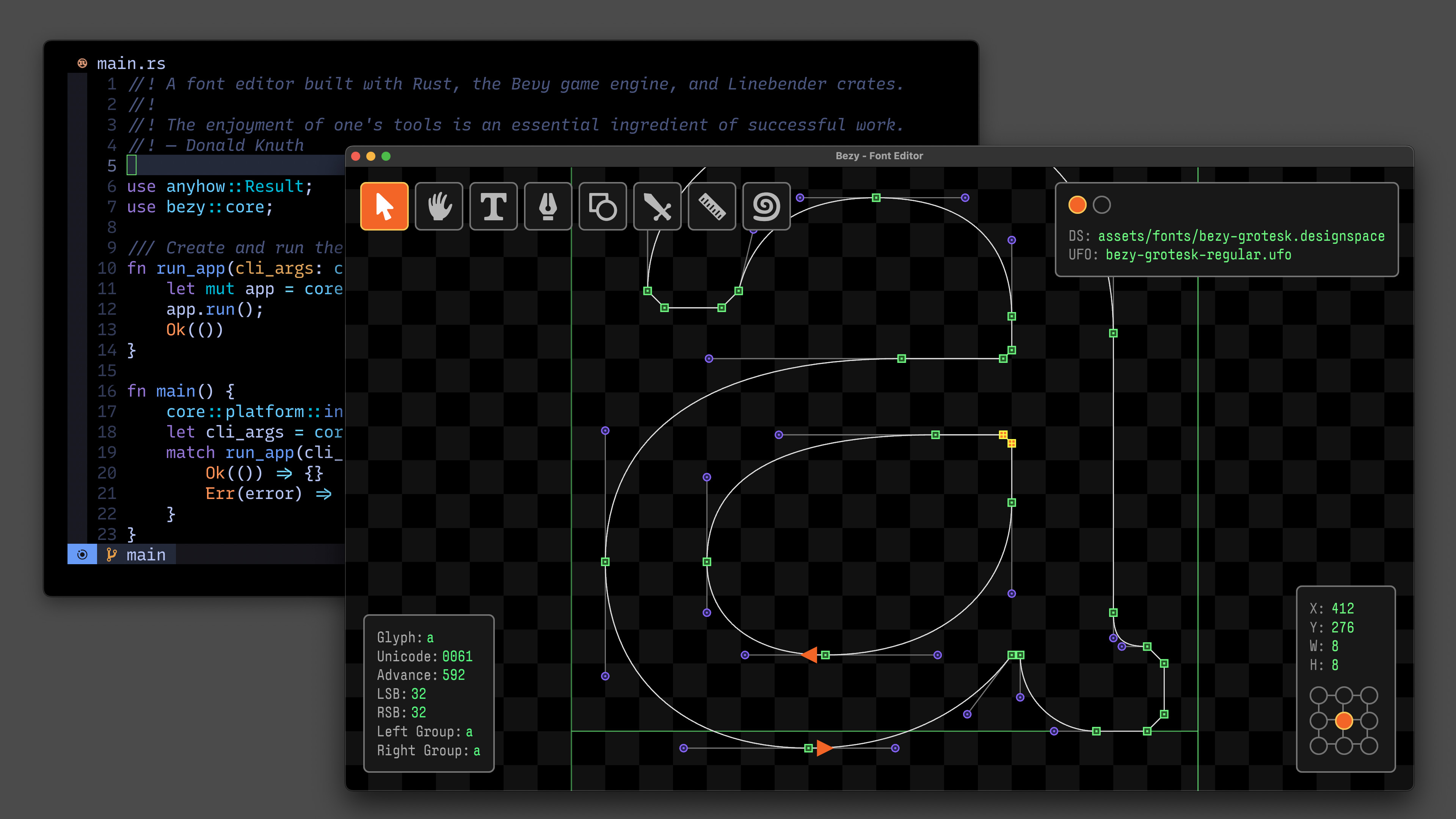 Bezy Editor Screenshot 1